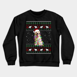 Funny Nova Scotia Duck Tolling Retriever Christmas Dog Light Santa Hat Xmas - Merry Christmas Crewneck Sweatshirt